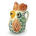 Majolica Ceramic 'Rooster' Pitcher (Mexico)