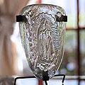 Blown Glass 'Iridescent Light of Guadalupe' Candleholder (Mexico)