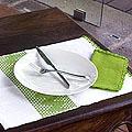 Set of 2 Rayon 'Hot Lime' Placemats and Napkins (Guatemala)