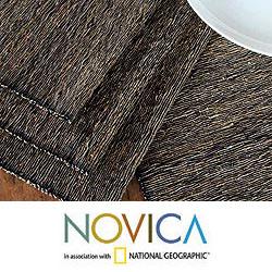 Set of 4 Cotton Natural Fibers 'Nature By Night' Placemats (Indonesia)