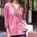 Cotton 'Rose Floral' Blouse (India)