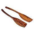 Set of 2 Jobillo Wood 'Peten' Salad Serving Spoons (Guatemala)