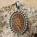 Sterling Silver 'Nocturnal Sage' Mate Gourd Pendant (Peru)