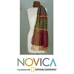 Wool 'Festive Colors' Scarf (India)