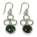 Sterling Silver 'Trinity of Faith' Jade Earrings (Guatemala)