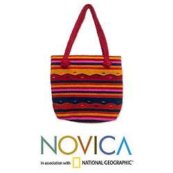 Wool 'Zapotec Sierra' Medium Tote Handbag (Mexico)