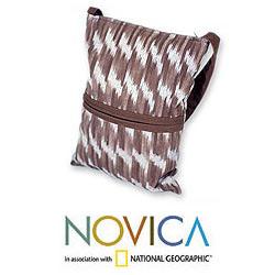 Cotton 'Maya Coffee' Medium Shoulder Bag (Guatemala)