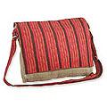 Jute and Cotton 'Maya Sunset' Medium Messenger Bag (Guatemala)