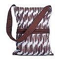 Cotton 'Maya Coffee' Medium Shoulder Bag (Guatemala)
