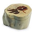 Handcrafted Guachipilin Wood 'Hummingbird Haven' Box (Guatemala)