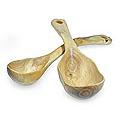 Set of 2 Granadillo Wood 'Coban Mist' Serving Spoons (Guatemala)