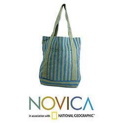 Cotton 'Comalapa Parallels' Medium Tote Bag (Guatemala)
