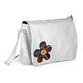 Leather 'Chichicastenango Flower' Medium Shoulder Bag (Guatemala)