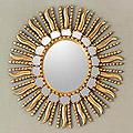 Handcrafted Glass 'Winter Sun' Mirror (Peru)
