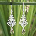 Sterling Silver 'Sunny Glamour' Citrine Earrings (Thailand)