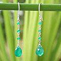 Sterling Silver 'Lady of Phuket' Chalcedony Earrings (Thailand)