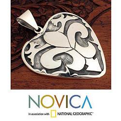 Silver 'Light and Life' Heart Pendant (Mexico)