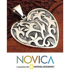 Silver 'Eden' Heart Pendant (Mexico)
