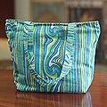 Cotton 'Mumbai Shore' Medium Tote Handbag (India)
