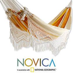 Cotton 'Brazilian Beach' Hammock (Brazil)