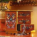Reverse Painted Glass 'Autumn Magic' Jewelry Box (Peru)