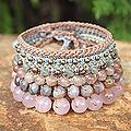 Handcrafted Multi-gemstone 'Bangkok Rose' Bracelet (Thailand)