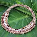 Rose Quartz 'Morning Rose' Pink Aventurine Jasper Choker (Thailand)