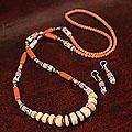 Silver 'Inca Rainbow' Soapstone Hematite Jewelry Set (Peru)