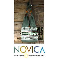 Cotton 'Lanna Forest' Medium Sling Bag (Thailand)