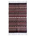 Zapotec 'Mountains of Mexico' Wool Rug (2 x 3.4 inches) (Mexico)
