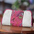 Pandanus and Cotton 'Indramayu Rose' Medium Clutch Bag (Indonesia)