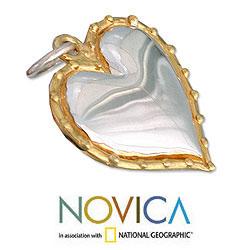 Gold Overlay 'Radiant Heart' Pendant (Mexico)