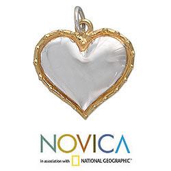 Gold Overlay 'Radiant Heart' Pendant (Mexico)