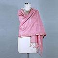 Handcrafted Cotton and Silk 'Maheshwari Rose' Shawl (India)