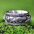 Sterling Silver 'Rain Forest Ferns' Ring (Indonesia)