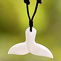 Bone Handcrafted 'Whale Tail' Cotton Necklace (Indonesia)