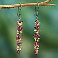 Sterling Silver 'Damayanti's Promise' Tourmaline Earrings (India)