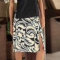 Cotton 'Balinese Shadow' Batik Wraparound Skirt (Indonesia)