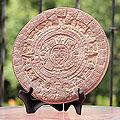 Ceramic 'Aztec Calendar in Grey' Sculpture (Mexico)