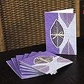 Set of 8 Saa Paper 'Sky Leaves' Greeting Cards (Thailand)