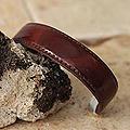 Silver 'Russet Sky' Leather Bracelet (Peru)