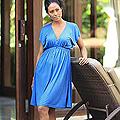 Rayon Jersey 'Blue Denpassar Chic' Dress (Indonesia)