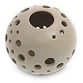 Handcrafted Ceramic 'Sugar Snowball' Candleholder (Indonesia)