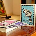 Set of 8 Paper 'Birds of India' Madhubani Greeting Cards (India)