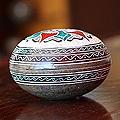 Handcrafted Soapstone 'Manaus Orchid' Box (Brazil)