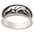 Sterling Silver Panther Ring