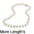 DaVonna Cultured White Freshwater Pearl Necklace (10-11mm)