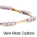 14k Gold 1ct Diamond 3-stone Bar Link Bracelet