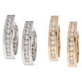 14-kt. Gold & 1/4-ct Diamond Hoop Earrings ( H-I, I2 )