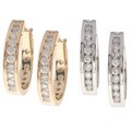 14k Gold 1/2ct TDW Diamond Hoop Earrings (H-I, I2)